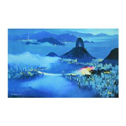 H. Leung,  Rio at Dusk  Limited Edition on Canvas, Numbered and Hand Signed with Letter of Authentic