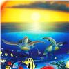 Image 2 : "Sea Turtle Reef" Limited Edition Giclee on Canvas by Renowned Artist Wyland, Numbered and Hand Sign