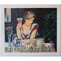 Sergey Ignatenko- Original Serigraph on Paper "Thinking of You "