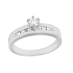 14k White Gold 0.33ctw Diamond Engagement Ring