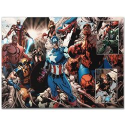 Marvel Comics  Earthfall #2  Numbered Limited Edition Giclee on Canvas by Tan Eng Huat with COA.