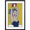 Image 1 : Roy Lichtenstein "Girl with Ball" Custom Framed