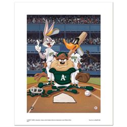  At the Plate (Athletics)  Numbered Limited Edition Giclee from Warner Bros. with Certificate of Aut