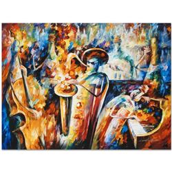 Leonid Afremov  Bottle Jazz III  Limited Edition Giclee on Canvas, Numbered and Signed; Certificate 