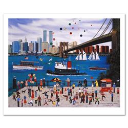  Beneath The Brooklyn Bridge  Limited Edition Lithograph by Jane Wooster Scott, Numbered and Hand Si