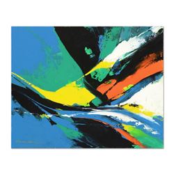 Thomas Leung, "Jump" Original Oil Painting on Canvas Board, Hand Signed with Certificate of Authenti