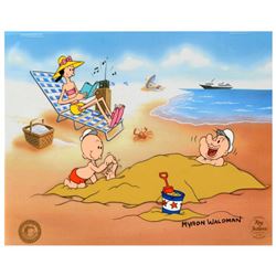 Myron Waldman (1908-2006). "A Day At The Beach" Limited Edition Hand Inked and Painted Animation Cel