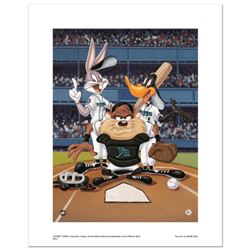  At the Plate (Devil Rays)  Numbered Limited Edition Giclee from Warner Bros. with Certificate of Au