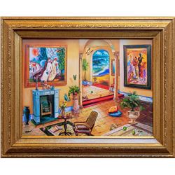 Alexander Astahov- Original Giclee on Canvas "Interior with Chagall"