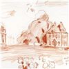 Image 2 : Wayne Ensrud "View of Chateau Latour (Bordeaux)" Pastel Original Artwork; Hand Signed; COA