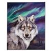 Image 1 : "Wolf Lights II" Limited Edition Giclee on Canvas by Martin Katon, Numbered and Hand Signed with COA