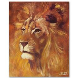  Lion  Limited Edition Giclee on Canvas by Stephen Fishwick, Numbered and Signed with COA. This piec