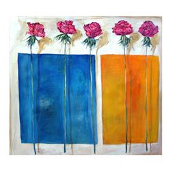 Lenner Gogli,  Coming Up Roses  Limited Edition on Canvas, Numbered and Hand Signed with Letter of A