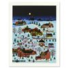 Image 1 : Jane Wooster-Scott, "Skater's Moon At Soda Spring" Limited Edition Serigraph, Numbered and Hand Sign