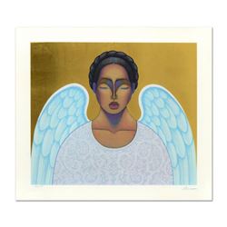 Nivia Gonzales (1946-2017), "Angelita" Limited Edition Serigraph with Gold Leaf, Numbered and Hand S
