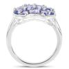 Image 2 : 2.72 Carat Genuine Tanzanite .925 Sterling Silver Ring (size 6)