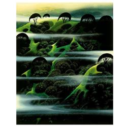 Eyvind Earle (1916-2000),  Early Morning Fog  Limited Edition Serigraph on Paper; Numbered & Hand Si