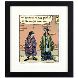 Bizarro!  Baggy Pants  is a Framed Limited Edition Hand Signed by creator Dan Piraro; Numbered with 