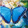 Image 2 : "Blue Morpho" Limited Edition Giclee on Canvas by Simon Bull, Numbered and Signed with COA. This pie