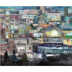 Alex Zwarenstein "Jerusalem at Dusk" Giclee on Canvas