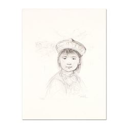 Edna Hibel (1917-2014),  Chu Lu  Limited Edition Lithograph with Remarque, Numbered and Hand Signed 