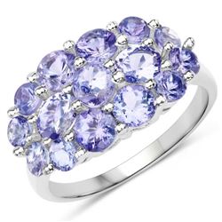 2.61 Carat Genuine Tanzanite .925 Sterling Silver Ring (size 6)