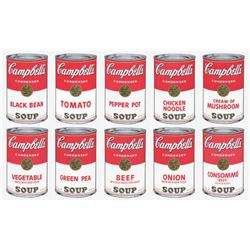 Andy Warhol- Silk Screen (Portfolio consisting of 10 different Soup Cans)  Campbell's Soup Can Serie