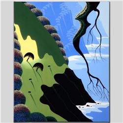 "Coast and Cows" Limited Edition Giclee on Canvas by Larissa Holt, Numbered and Signed with COA. Thi