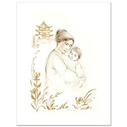"Lei Jeigiong and her Baby in the Garden of Yun-Tai" Limited Edition Lithograph by Edna Hibel (1917-