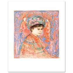  Boy with Turban  Limited Edition Lithograph by Edna Hibel (1917-2014), Numbered and Hand Signed wit