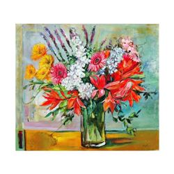 Lenner Gogli, "Ornate Bouquet" Limited Edition on Canvas, Numbered and Hand Signed with Letter of Au