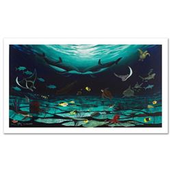  Loving Sea  Limited Edition Giclee on Canvas (42  x 22.5 ) by Famed Artist Wyland, Numbered and Han