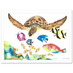  Something Fishee  Limited Edition Giclee on Canvas (41  x 29.5 ) by Wyland, Numbered and Hand Signe