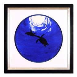 Wyland -"Two Turtles" Framed Original Watercolor Painting, Hand Signed with Certificate of Authentic