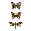 Image 1 : Patricia Govezensky- Original Painting on Cutout Steel (Set of 3) "Set of 3 Butterflies"