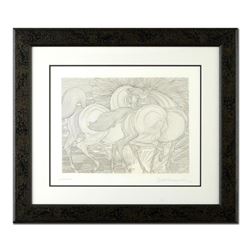 Guillaume Azoulay, "Tryst" Framed Limited Edition Etching, Numbered and Hand Signed with Certificate