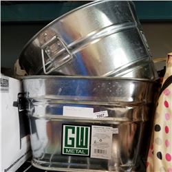 2 GW METAL WASH TUBS