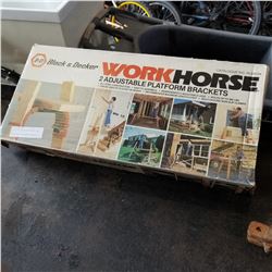 BLACK AND DECKER WORKHORSE AND 2 ADJUSTABLE PLATFORM BRACKETS