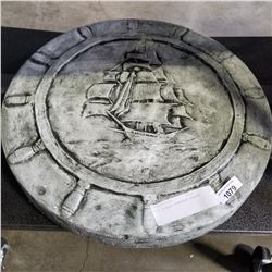 SHIP PLAQUE CONCRETE STATUE