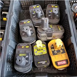 TRAY OF RYOBI BATTERIES