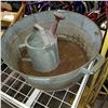 Image 1 : ANTIQUE MCCLARYS WASH TUB AND ANTIQUE WATERING CAN