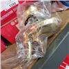 Image 2 : LOT OF EVERSET BRASS FINISH DOOR ENTRANCE HANDSETS