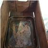 Image 3 : 2 VINTAGE WOOD CRATES, METAL SIGN, AND TRAY