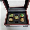 Image 1 : GREENBAY PACKERS SUPERBOWL 5 RING SET IN CASE, UNOFFICIAL