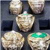 Image 7 : GREENBAY PACKERS SUPERBOWL 5 RING SET IN CASE, UNOFFICIAL