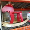 Image 1 : WOOD ROCKING MOOSE, BLOCKS, AND KIDS TOYS