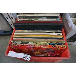 RED CRATE OF VARIOUS RECORDS