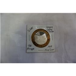 SILVER .999 VEGAS GAME TOKEN, THE MIRAGE