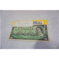 1967 CANADIAN 1 DOLLAR BANK NOTE - CENTENNIAL YEAR ISSUE