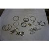 Image 2 : LOT OF STERLING SILVER BRACELETS IN PURPLE BAG